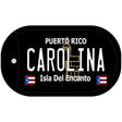 Carolina Puerto Rico Black Novelty Metal Dog Tag Necklace