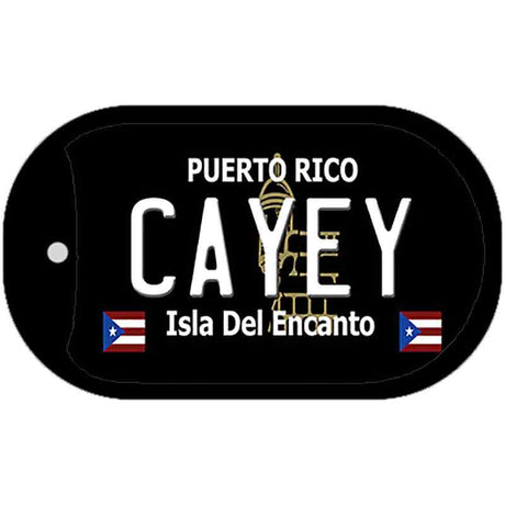 Cayey Puerto Rico Black Novelty Metal Dog Tag Necklace