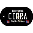 Cidra Puerto Rico Black Novelty Metal Dog Tag Necklace