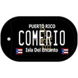 Comerio Puerto Rico Black Novelty Metal Dog Tag Necklace