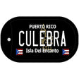 Culebra Puerto Rico Black Novelty Metal Dog Tag Necklace