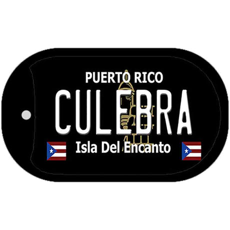 Culebra Puerto Rico Black Novelty Metal Dog Tag Necklace