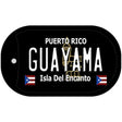 Guayama Puerto Rico Black Novelty Metal Dog Tag Necklace