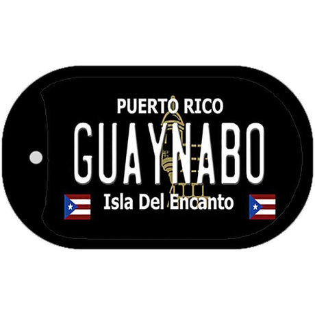 Guaynabo Puerto Rico Black Novelty Metal Dog Tag Necklace