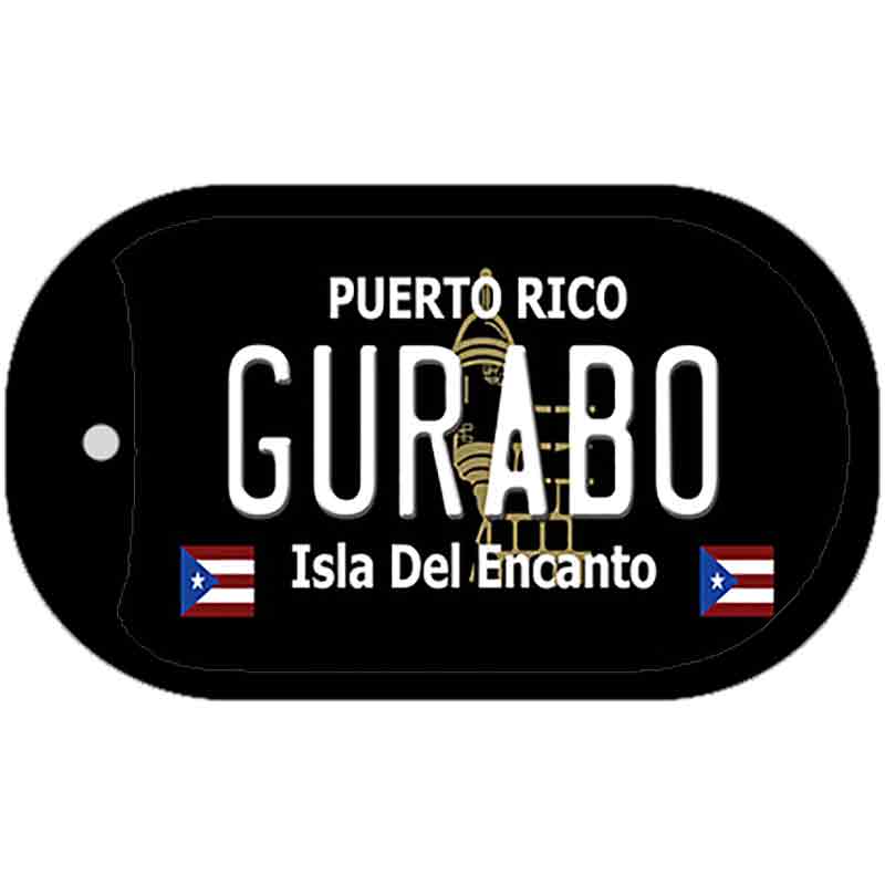 Gurabo Puerto Rico Black Novelty Metal Dog Tag Necklace