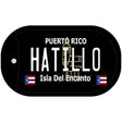 Hatillo Puerto Rico Black Novelty Metal Dog Tag Necklace