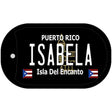 Isabela Puerto Rico Black Novelty Metal Dog Tag Necklace