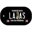 Lajas Puerto Rico Black Novelty Metal Dog Tag Necklace