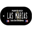 Las Marias Puerto Rico Black Novelty Metal Dog Tag Necklace