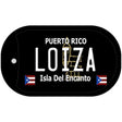 Loiza Puerto Rico Black Novelty Metal Dog Tag Necklace