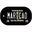 Maricao Puerto Rico Black Novelty Metal Dog Tag Necklace