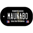 Maunabo Puerto Rico Black Novelty Metal Dog Tag Necklace