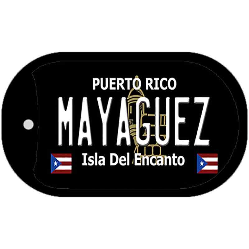 Mayaguez Puerto Rico Black Novelty Metal Dog Tag Necklace