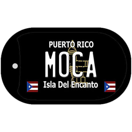 Moca Puerto Rico Black Novelty Metal Dog Tag Necklace