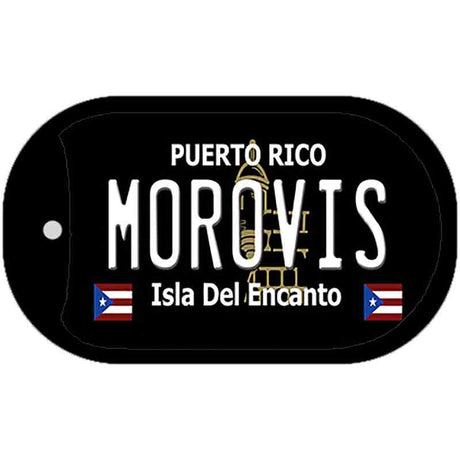 Morovis Puerto Rico Black Novelty Metal Dog Tag Necklace