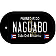 Naguabo Puerto Rico Black Novelty Metal Dog Tag Necklace