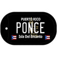 Ponce Puerto Rico Black Novelty Metal Dog Tag Necklace