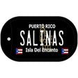 Salinas Puerto Rico Black Novelty Metal Dog Tag Necklace