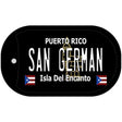 San German Puerto Rico Black Novelty Metal Dog Tag Necklace