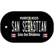 San Sebastian Puerto Rico Black Novelty Metal Dog Tag Necklace