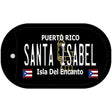 Santa Isabel Puerto Rico Black Novelty Metal Dog Tag Necklace