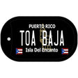 Toa Baja Puerto Rico Black Novelty Metal Dog Tag Necklace