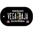 Vega Baja Puerto Rico Black Novelty Metal Dog Tag Necklace