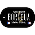 Boricua Puerto Rico Black Novelty Metal Dog Tag Necklace