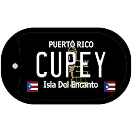 Cupey Puerto Rico Black Novelty Metal Dog Tag Necklace