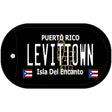 Levittown Puerto Rico Black Novelty Metal Dog Tag Necklace