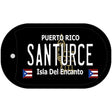 Santurce Puerto Rico Black Novelty Metal Dog Tag Necklace