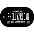 Philly Rican Puerto Rico Black Novelty Metal Dog Tag Necklace