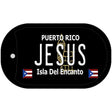 Jesus Puerto Rico Black Novelty Metal Dog Tag Necklace