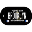 Brooklyn Puerto Rico Black Novelty Metal Dog Tag Necklace