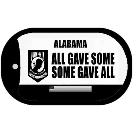 Alabama POW MIA Some Gave All Novelty Metal Dog Tag Necklace