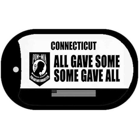 Connecticut POW MIA Some Gave All Novelty Metal Dog Tag Necklace