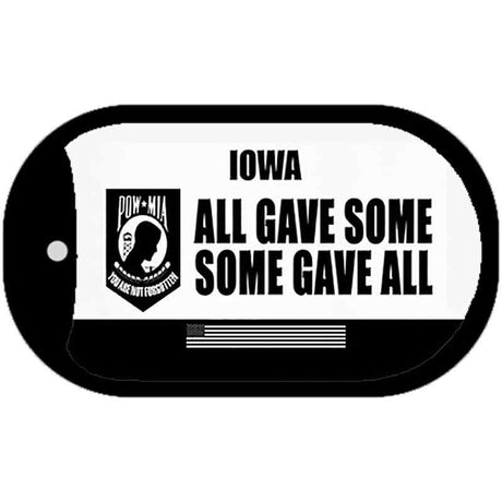 Iowa POW MIA Some Gave All Novelty Metal Dog Tag Necklace