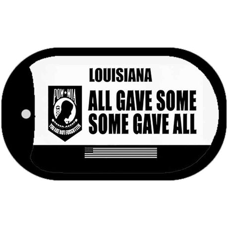 Louisiana POW MIA Some Gave All Novelty Metal Dog Tag Necklace