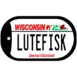 Lutefisk Wisconsin Novelty Metal Dog Tag Necklace