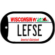 Lefse Wisconsin Novelty Metal Dog Tag Necklace