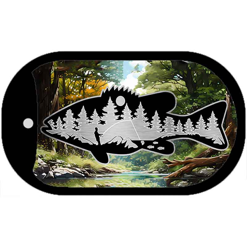 Fishing in the Pines Natures Escape Metal Novelty Dog Tag Necklace DT-14465