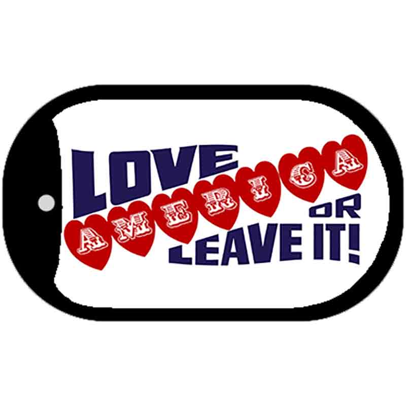 Love America Or Metal Novelty Dog Tag Necklace DT-144