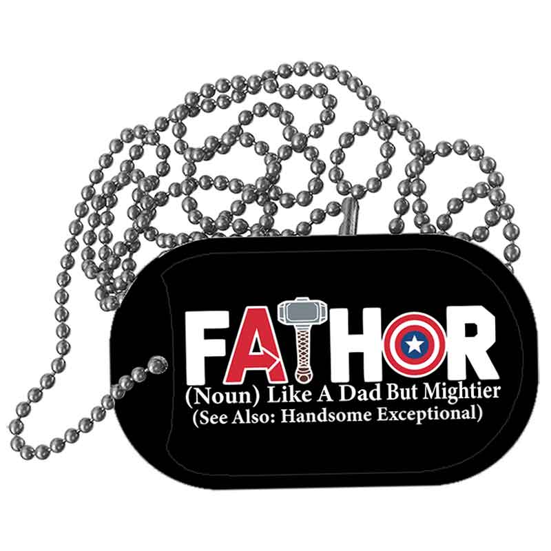 FATHOR Metal Novelty Dog Tag Necklace DT-14500
