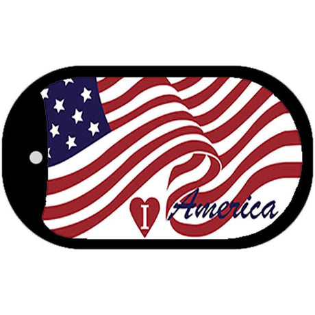 I love America Metal Novelty Dog Tag Necklace DT-146