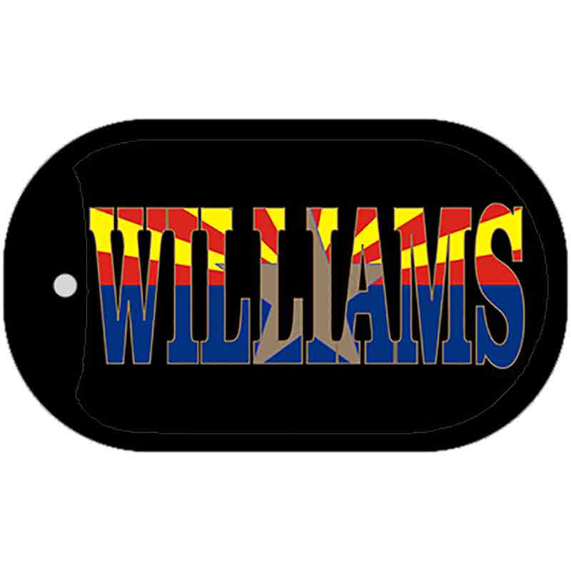 Williams Arizona State Flag Metal Novelty Dog Tag Necklace DT-1474