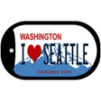 I Love Seattle Washington Novelty Metal Dog Tag Necklace DT-1479