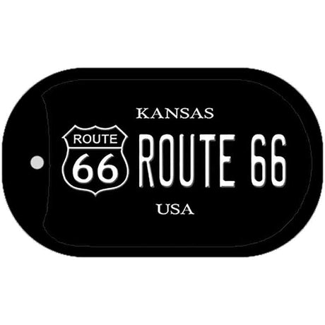 Route 66 Kansas Novelty Metal Dog Tag Necklace DT-1485