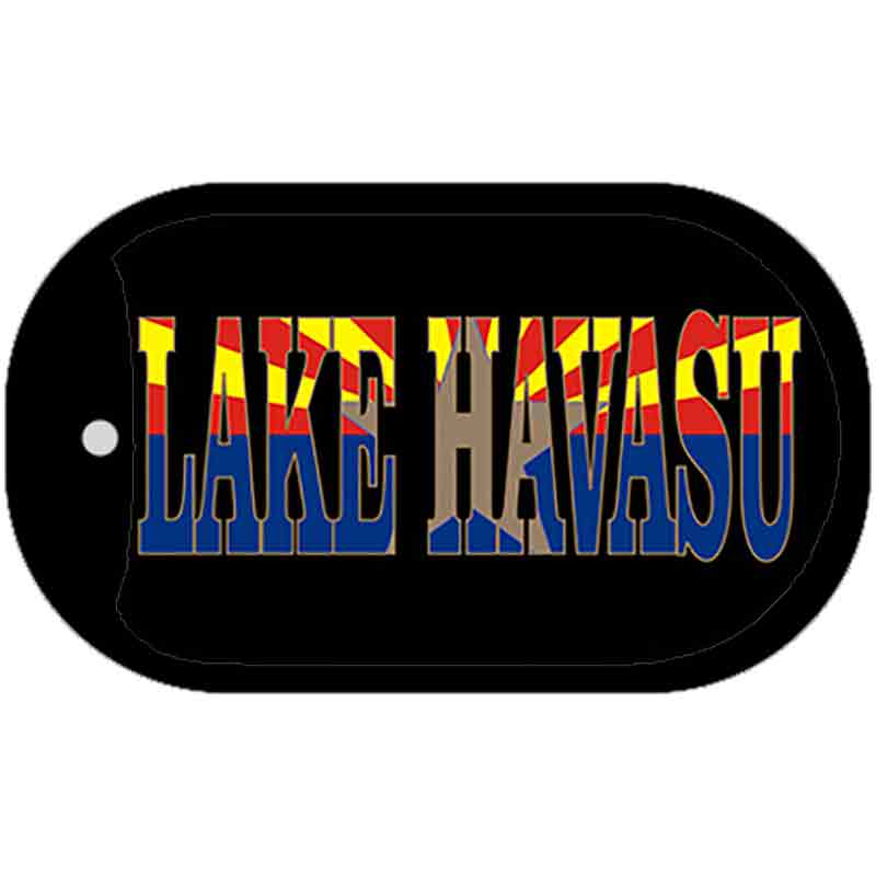 Lake Havasu Arizona State Flag Metal Novelty Dog Tag Necklace DT-1491