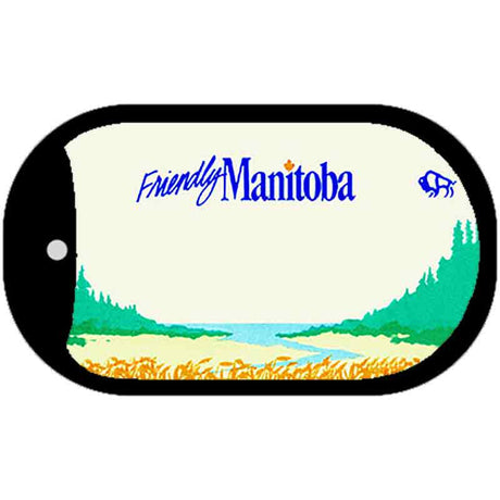 Manitoba Blank Novelty Metal Dog Tag Necklace DT-1505