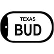 Bud Texas Novelty Metal Dog Tag Necklace DT-1514